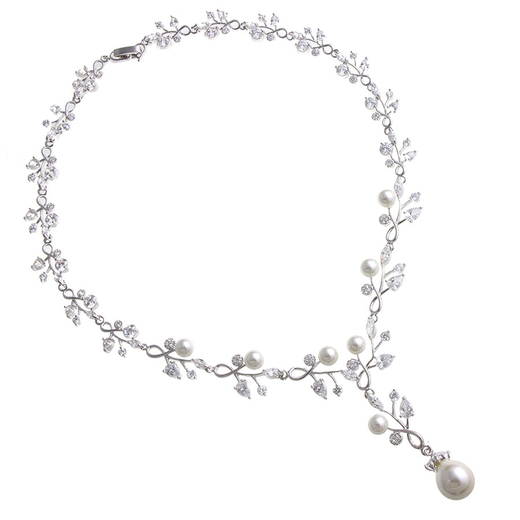 パール×リーフモチーフチョーカー ネックレス 結婚式 | VINGTAINE | 詳細画像2 