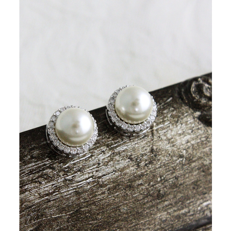 クラシカル一粒パールピアス イヤリング キュービックジルコニア | VINGTAINE | 詳細画像10 