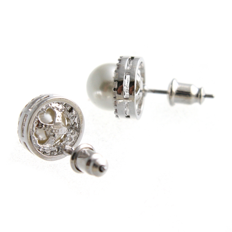 クラシカル一粒パールピアス イヤリング キュービックジルコニア | VINGTAINE | 詳細画像5 