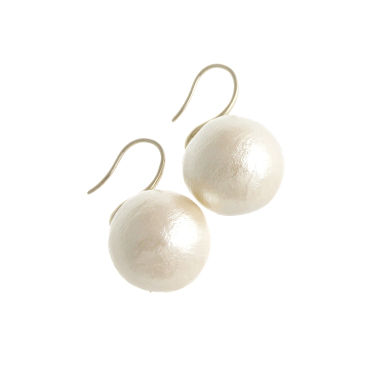 コットンパールフックピアス 16ｍｍ 結婚式 | VINGTAINE | 詳細画像2 