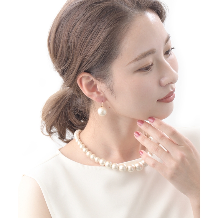 コットンパールフックピアス 16ｍｍ 結婚式 | VINGTAINE | 詳細画像3 