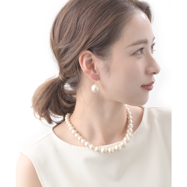 コットンパールフックピアス 16ｍｍ 結婚式 | VINGTAINE | 詳細画像4 