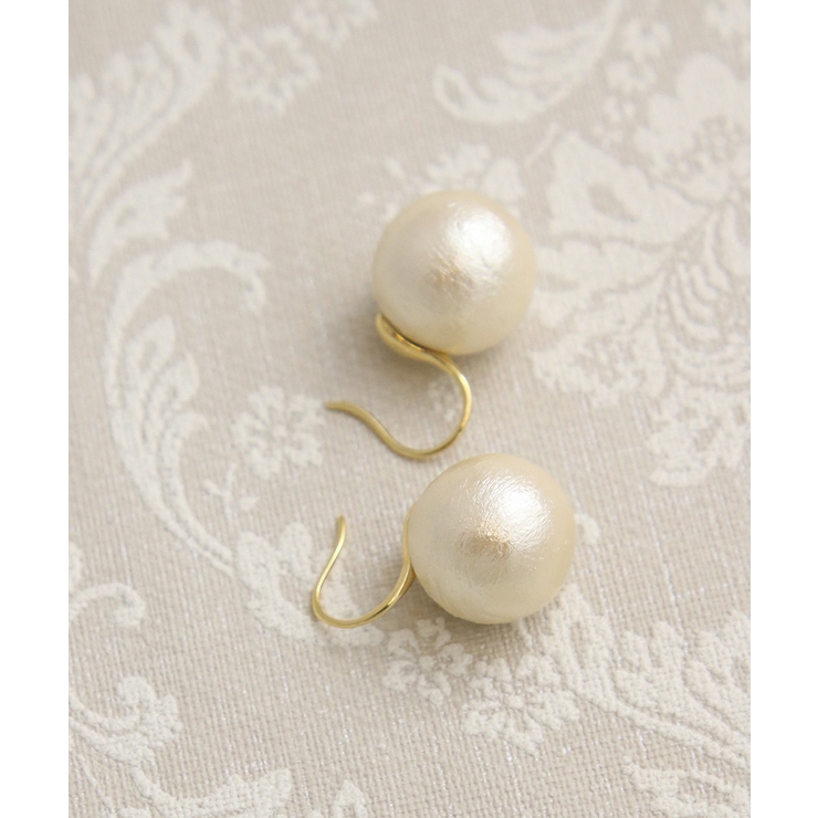 コットンパールフックピアス 16ｍｍ 結婚式 | VINGTAINE | 詳細画像5 