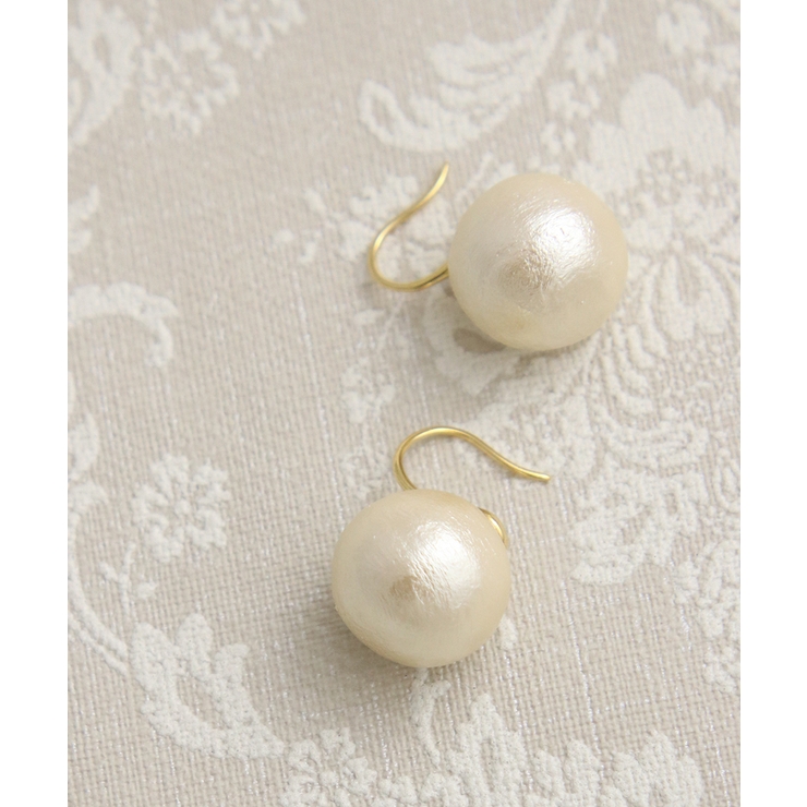 コットンパールフックピアス 16ｍｍ 結婚式 | VINGTAINE | 詳細画像6 