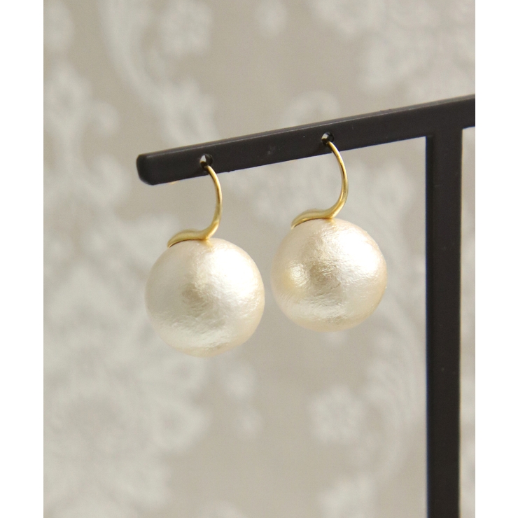 コットンパールフックピアス 16ｍｍ 結婚式 | VINGTAINE | 詳細画像7 