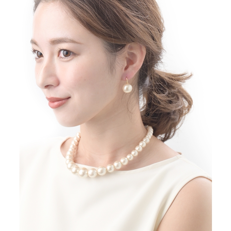 コットンパールフックピアス（14mm） P1121 | VINGTAINE | 詳細画像4 