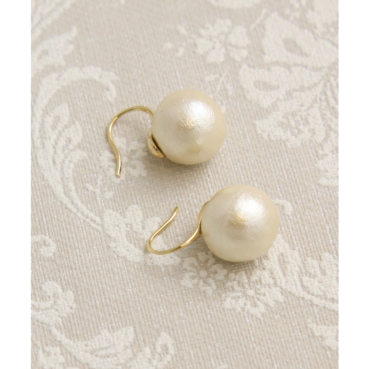 コットンパールフックピアス（14mm） P1121 | VINGTAINE | 詳細画像7 