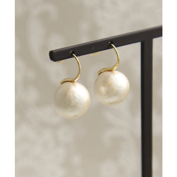 コットンパールフックピアス（14mm） P1121 | VINGTAINE | 詳細画像8 