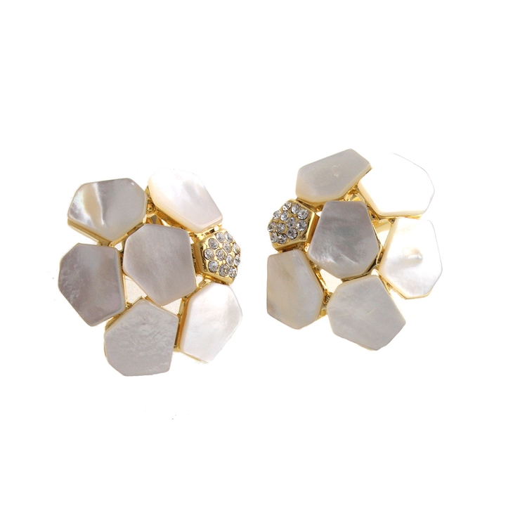 クラシカルシェルピアス イヤリング ラインストーン | VINGTAINE | 詳細画像2 