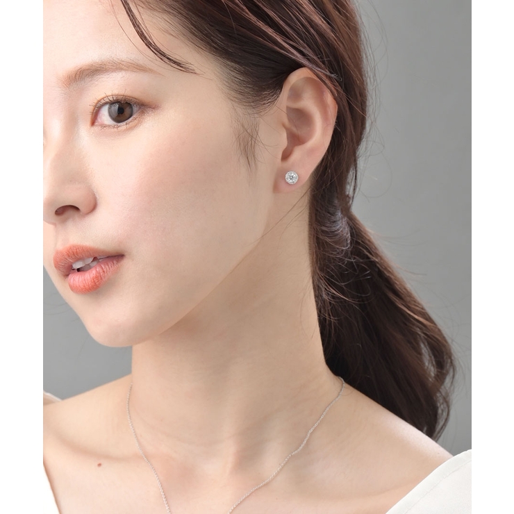 一粒キュービックジルコニアピアス/イヤリング/シンプル/CZ P1220 | VINGTAINE | 詳細画像3 