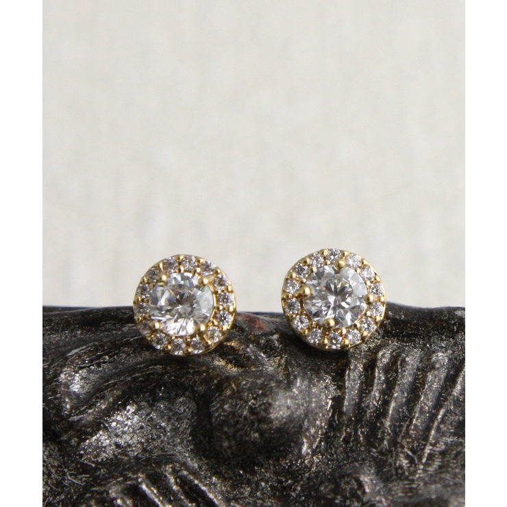 一粒キュービックジルコニアピアス/イヤリング/シンプル/CZ P1220 | VINGTAINE | 詳細画像6 
