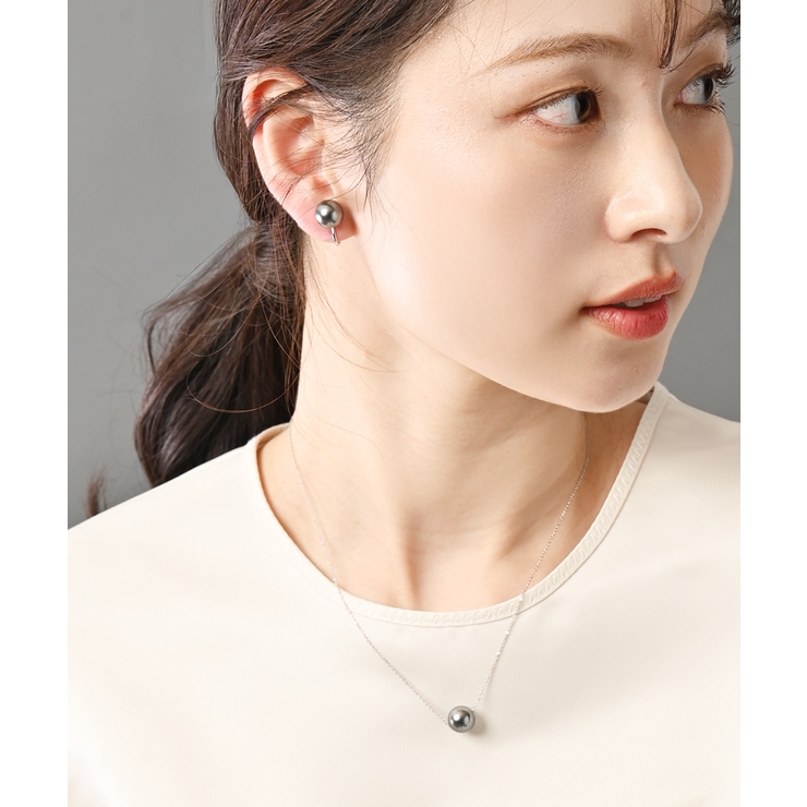 クリスタルパールピアス/イヤリング（10mm）/シンプル P1340 | VINGTAINE | 詳細画像6 