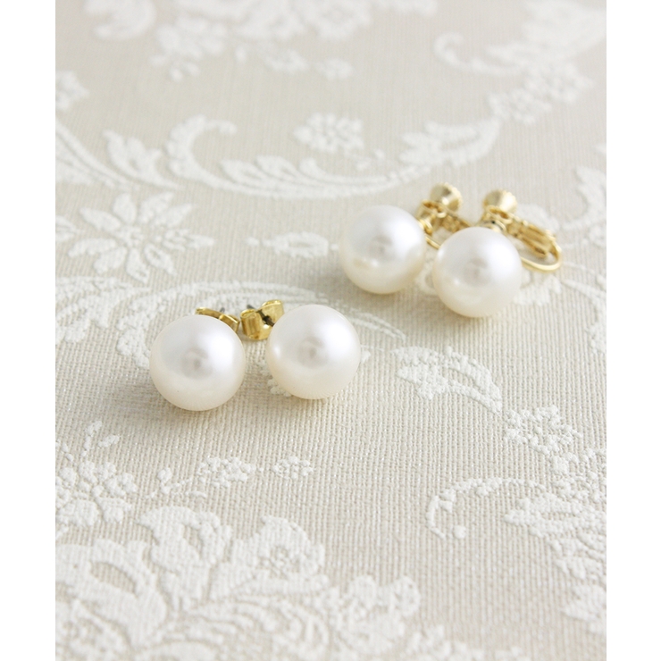 クリスタルパールピアス/イヤリング（10mm）/シンプル P1340 | VINGTAINE | 詳細画像7 