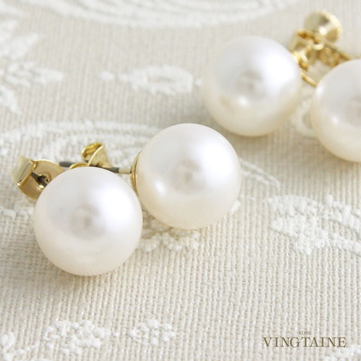 パールピアス/イヤリング（12mm）/シンプル P1341 | VINGTAINE | 詳細画像1 