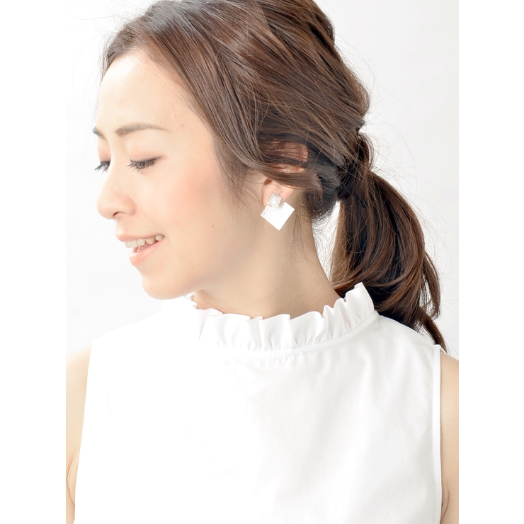 パヴェバックプレートピアス ひし形 サークル | VINGTAINE | 詳細画像9 