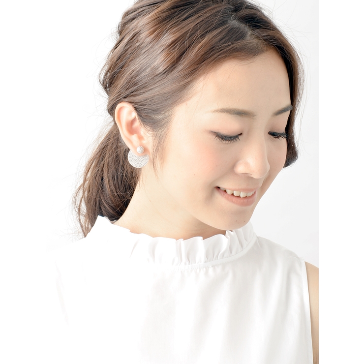 パヴェバックプレートピアス ひし形 サークル | VINGTAINE | 詳細画像8 