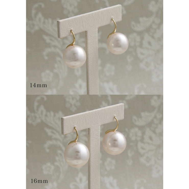 一粒パールフックピアス大粒 パール ピアス | VINGTAINE | 詳細画像12 