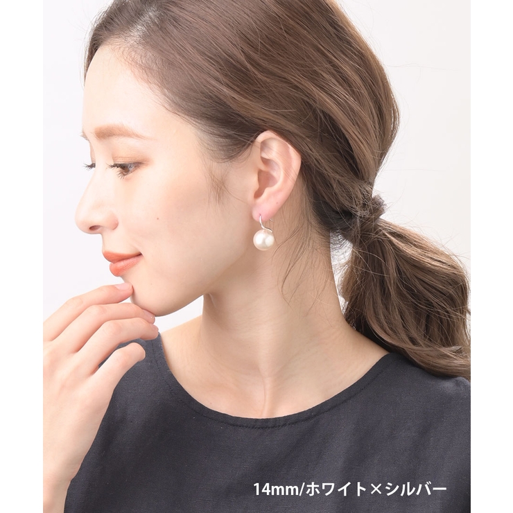 一粒パールフックピアス大粒 パール ピアス | VINGTAINE | 詳細画像9 