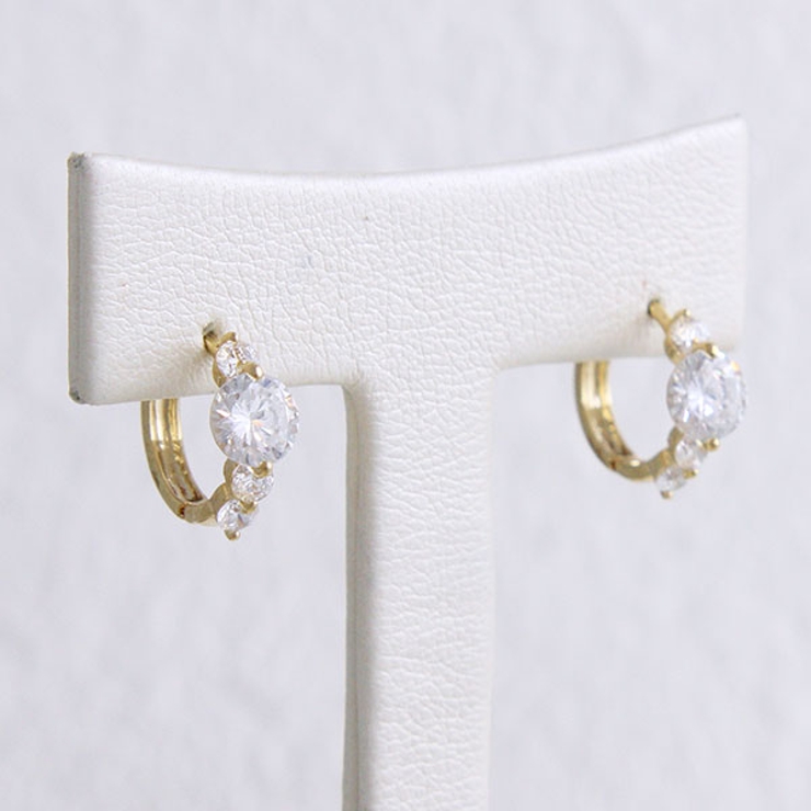 キュービックジルコニアリングピアス/小ぶり/フープピアス/シンプル P1416 | VINGTAINE | 詳細画像9 