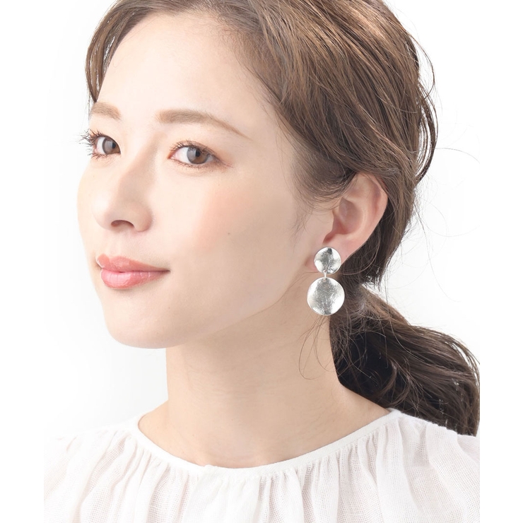 ダブルウェーブプレートピアス/イヤリング/大ぶり P1494 | VINGTAINE | 詳細画像4 