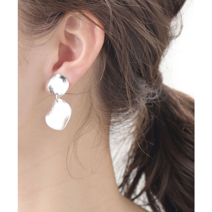 ダブルウェーブプレートピアス/イヤリング/大ぶり P1494 | VINGTAINE | 詳細画像5 