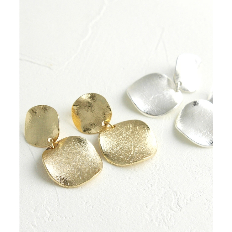 ダブルウェーブプレートピアス/イヤリング/大ぶり P1494 | VINGTAINE | 詳細画像8 