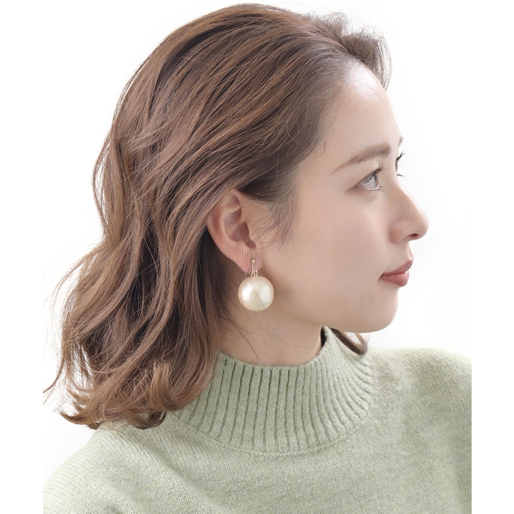 大粒コットンパールピアス イヤリング 25mm | VINGTAINE | 詳細画像5 
