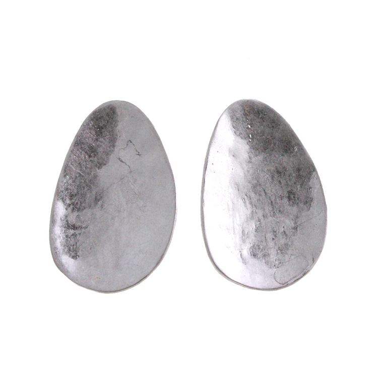 楕円ビッグプレートピアス イヤリング ネジバネ式 | VINGTAINE | 詳細画像3 