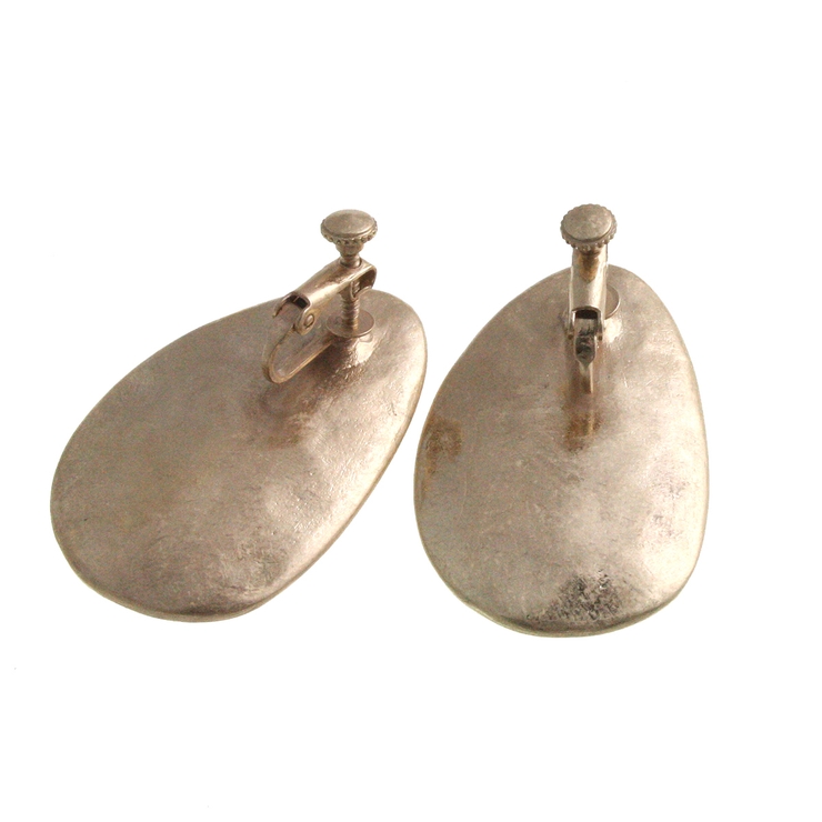 楕円ビッグプレートピアス イヤリング ネジバネ式 | VINGTAINE | 詳細画像5 