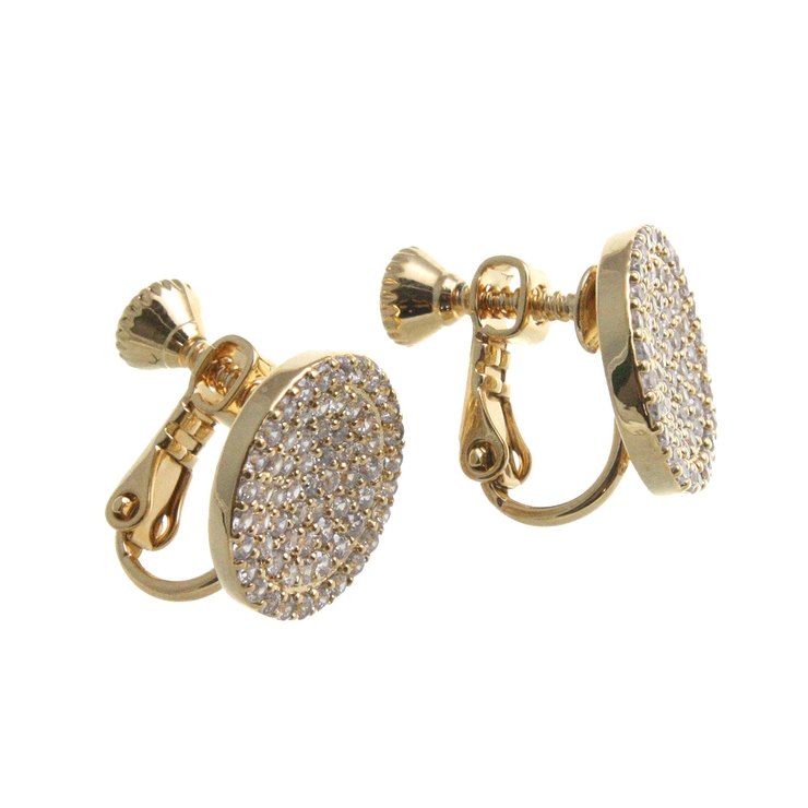 パヴェサークルピアス イヤリング ネジバネ式 | VINGTAINE | 詳細画像5 