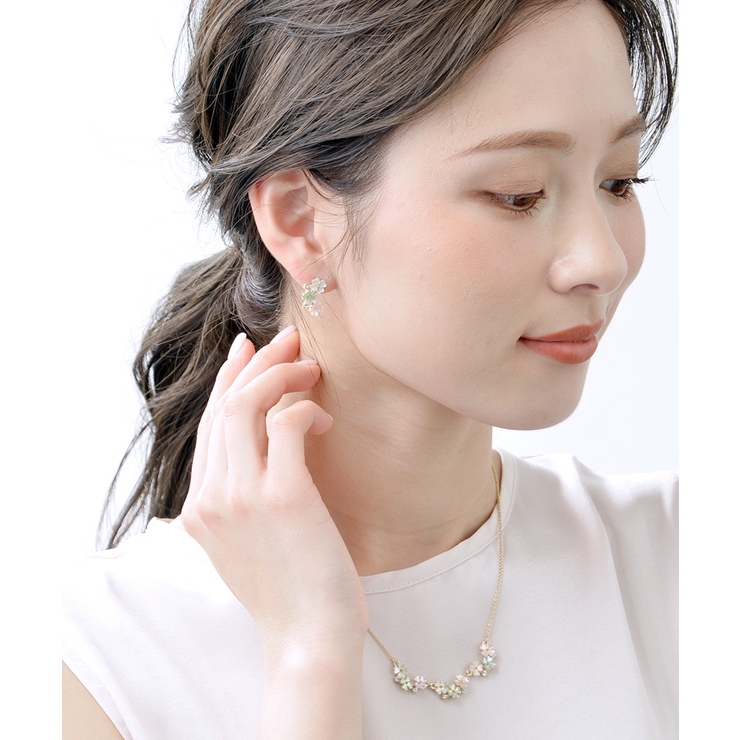 トリプルフラワーピアス イヤリング お花 | VINGTAINE | 詳細画像7 