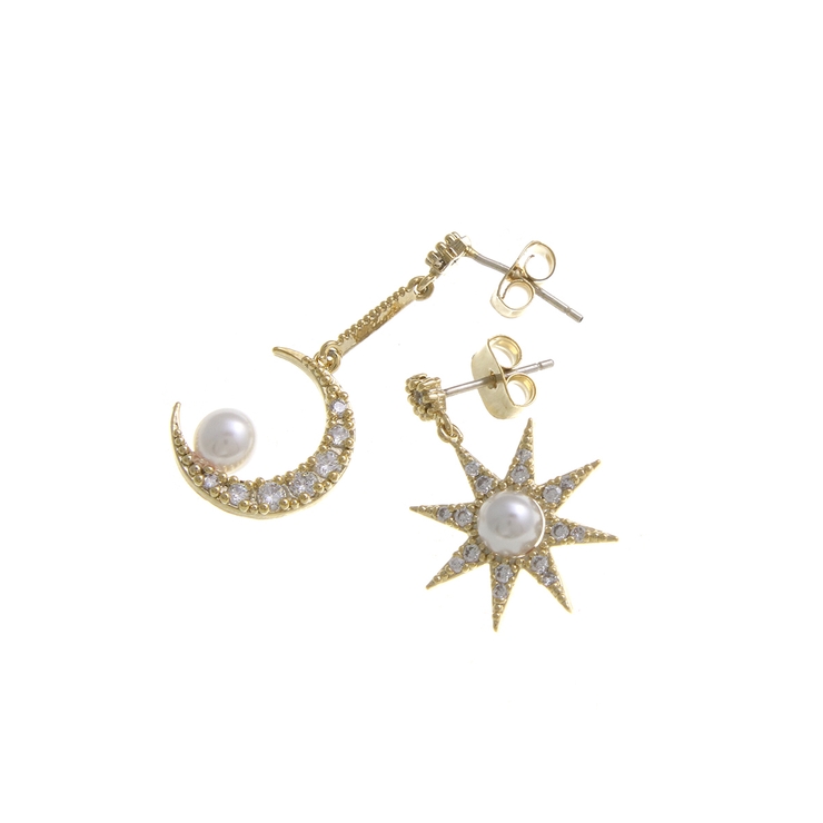 ムーン＆スターピアス イヤリング 月 | VINGTAINE | 詳細画像2 