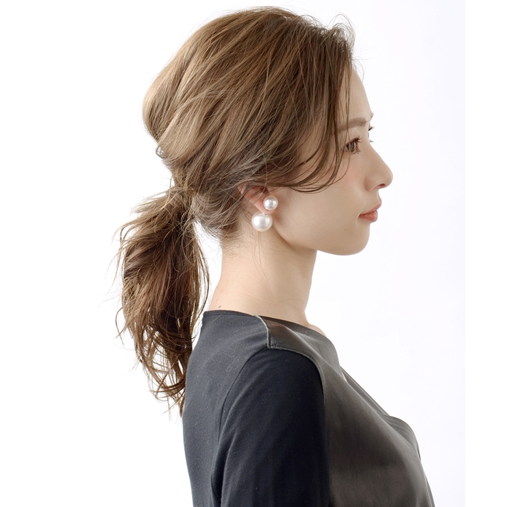 パールキャッチピアス 14mm×20mm 大粒 | VINGTAINE | 詳細画像3 