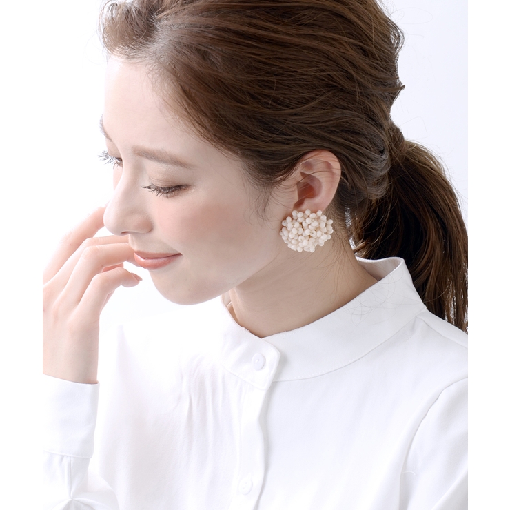 ボリュームカットビーズピアス イヤリング 上品 | VINGTAINE | 詳細画像8 