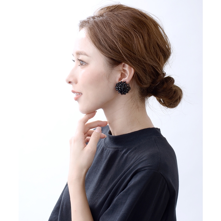 ボリュームカットビーズピアス イヤリング 上品 | VINGTAINE | 詳細画像9 