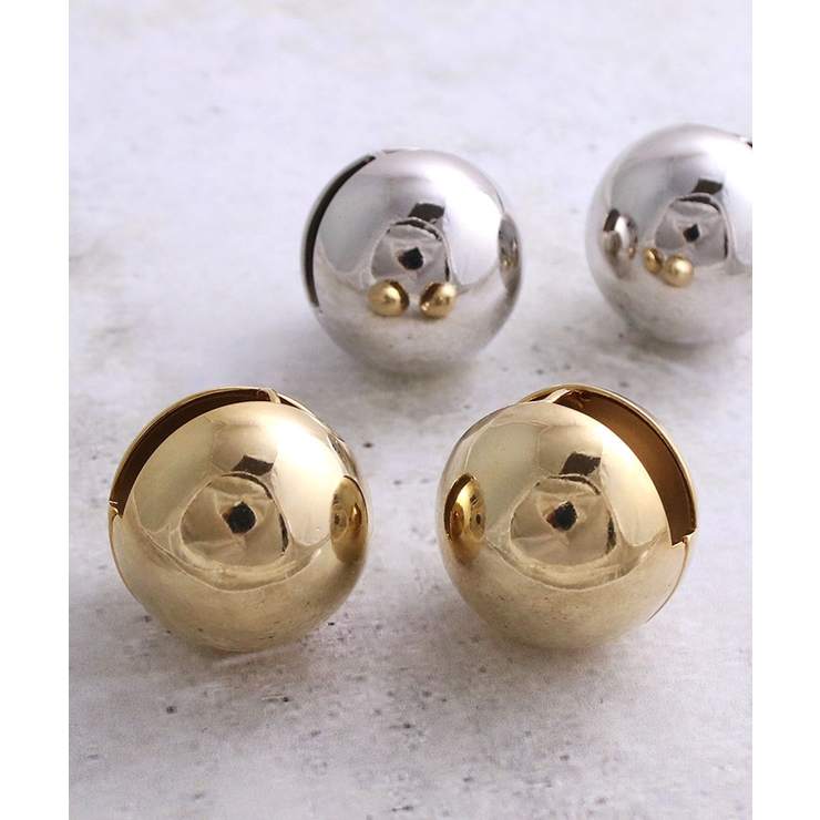 メタルボールピアス(L) シンプル ボリュームピアス | VINGTAINE | 詳細画像8 