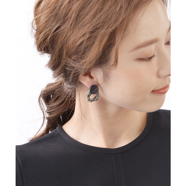 直営店に限定 韓国 ファッション シンプル ピアス ブラック ドラゴン
