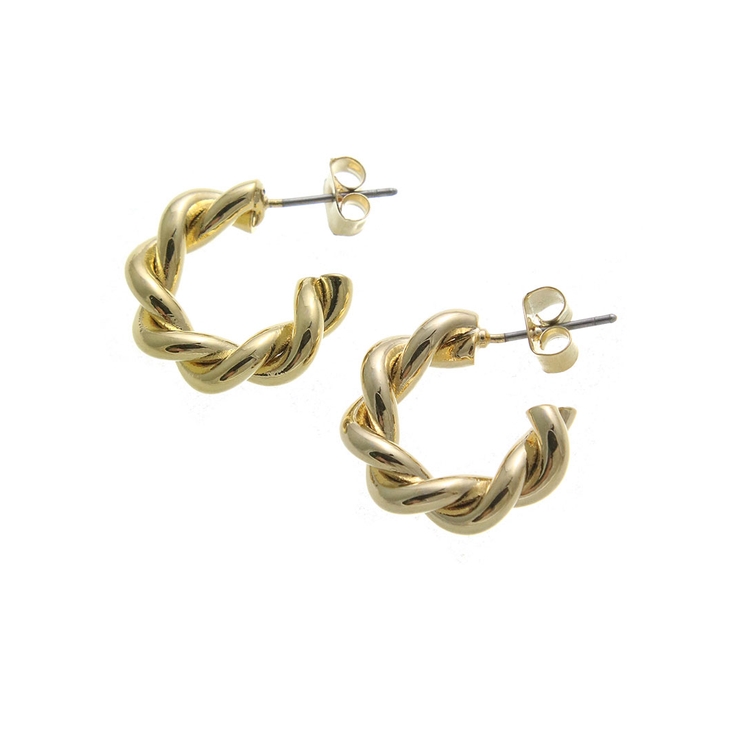 ツイストハーフフープピアス リングピアス 編み込み | VINGTAINE | 詳細画像3 