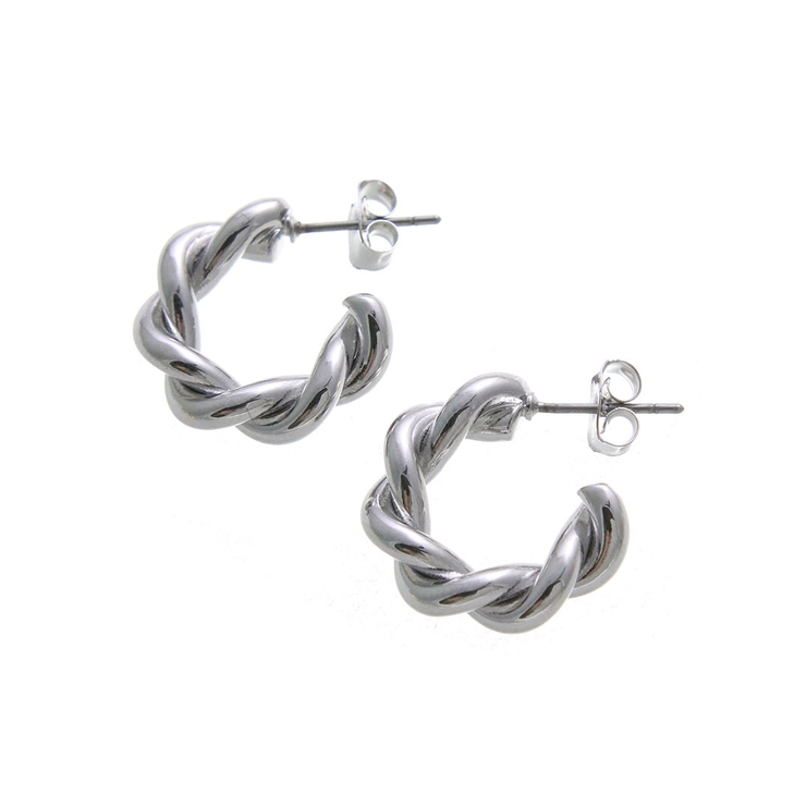 ツイストハーフフープピアス リングピアス 編み込み | VINGTAINE | 詳細画像4 