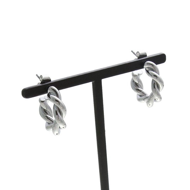 ツイストハーフフープピアス リングピアス 編み込み | VINGTAINE | 詳細画像6 