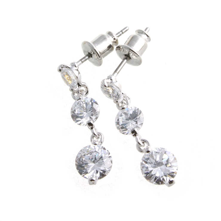 トリプルキュービックぶらさがりピアス/イヤリングP2-38 | VINGTAINE | 詳細画像3 