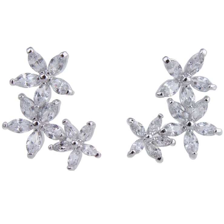 トリプルフラワーピアス/キュービックジルコニア/お花 P2-54 | VINGTAINE | 詳細画像3 