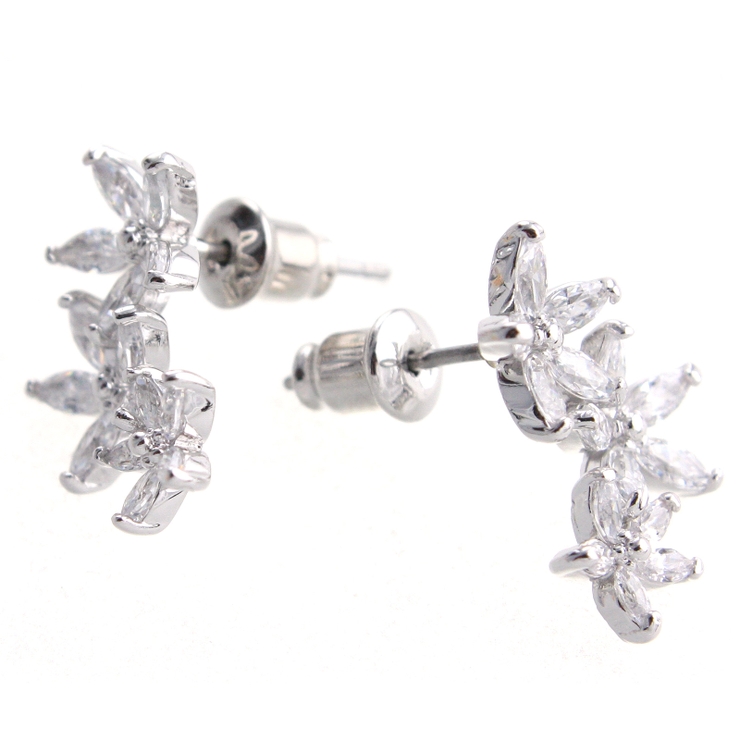 トリプルフラワーピアス/キュービックジルコニア/お花 P2-54 | VINGTAINE | 詳細画像5 