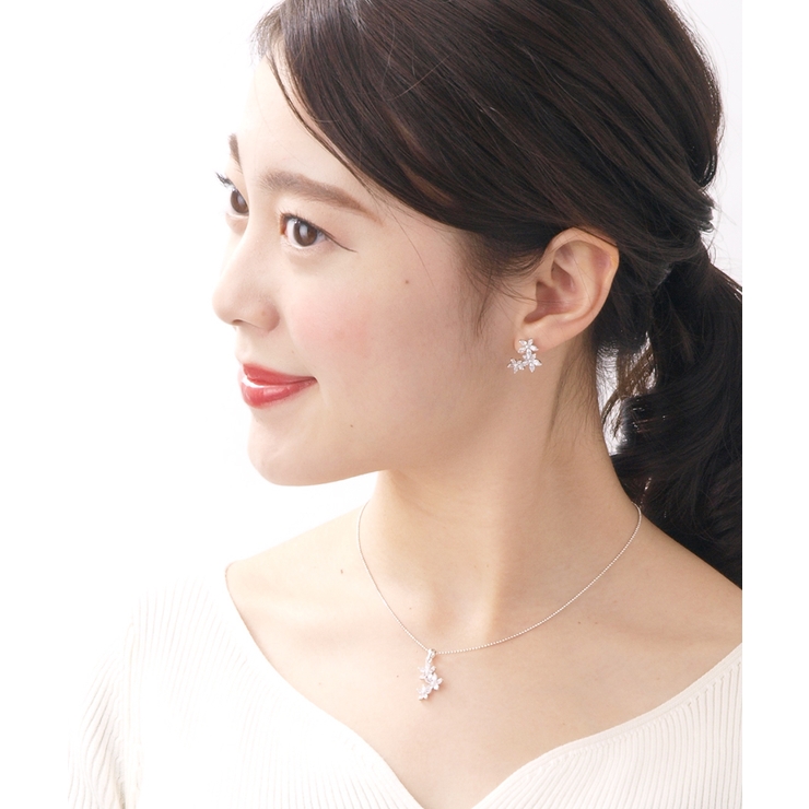 トリプルフラワーピアス/キュービックジルコニア/お花 P2-54 | VINGTAINE | 詳細画像7 