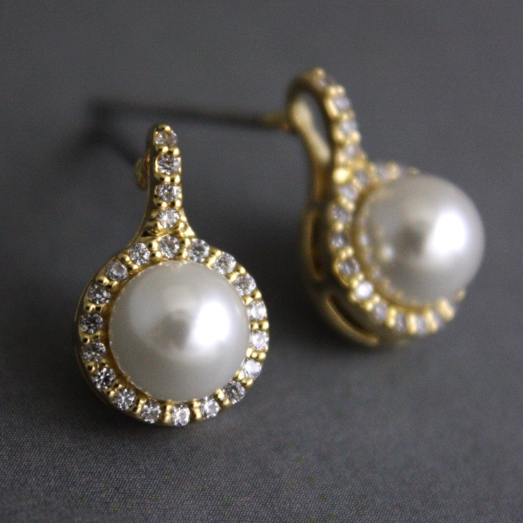 キュービックジルコニア×パールピアス イヤリング ステンレスポスト P2-55 | VINGTAINE | 詳細画像4 