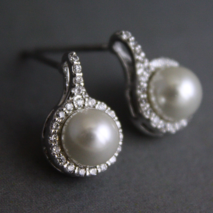 キュービックジルコニア×パールピアス イヤリング ステンレスポスト P2-55 | VINGTAINE | 詳細画像5 