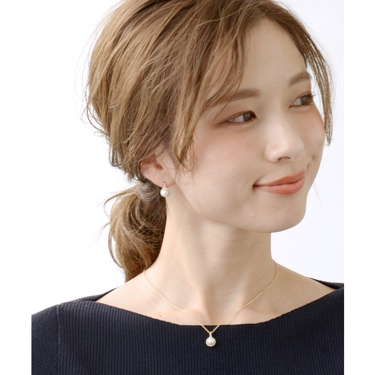 キュービックジルコニア×パールピアス イヤリング ステンレスポスト P2-55 | VINGTAINE | 詳細画像8 