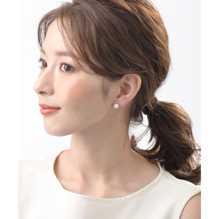 セパレートパールピアス/バックキャッチピアス/ダブル/結婚式 P2-670