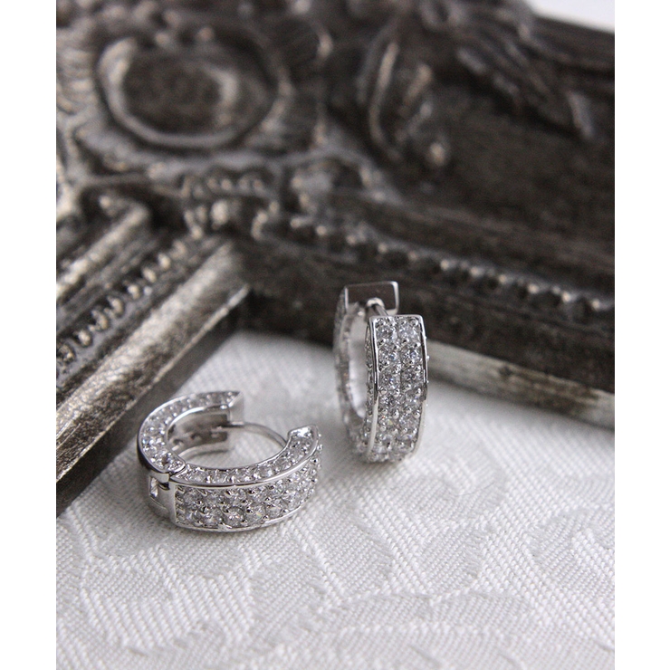 キュービックジルコニアリングピアス/パヴェ/キュービックジルコニア P2-7 | VINGTAINE | 詳細画像9 