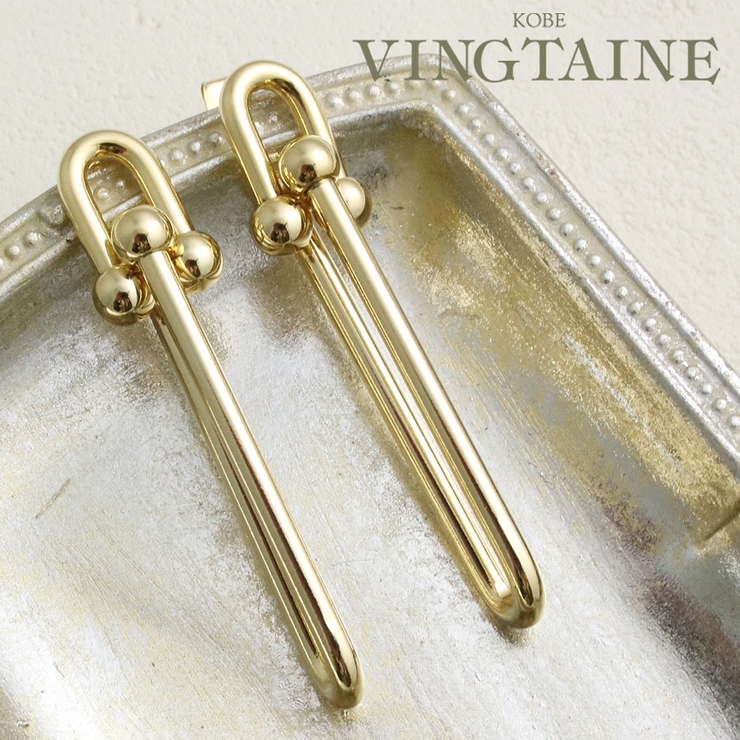 メタルデザインバーピアス 大ぶり 大きめ | VINGTAINE | 詳細画像1 
